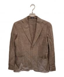 BRERAS（ブレラス）の古着「DRAGOリネンウールホップサック2Bジャケット」｜ブラウン