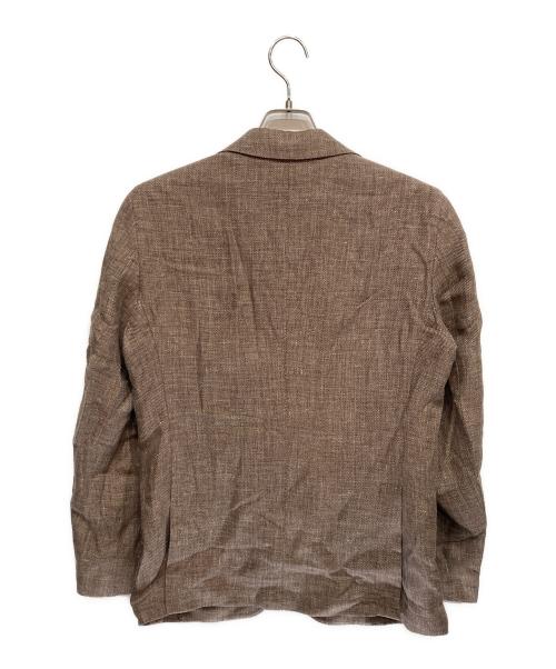 BRERAS（ブレラス）BRERAS (ブレラス) DRAGOリネンウールホップサック2Bジャケット ブラウン サイズ:48の古着・服飾アイテム