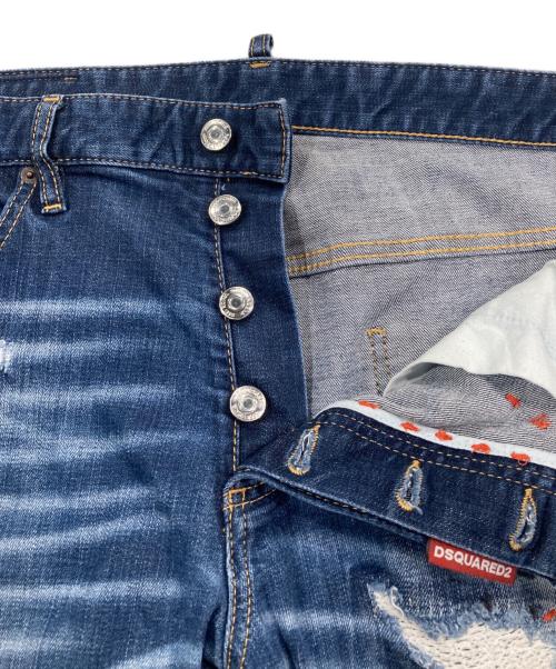 DSQUARED2（ディースクエアード）DSQUARED2 (ディースクエアード) DESTINATION LOVE WASH SAILOR JEANS インディゴ サイズ:50の古着・服飾アイテム