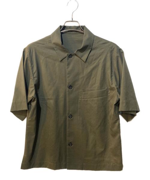 MARGARET HOWELL（マーガレットハウエル）MARGARET HOWELL (マーガレットハウエル) レギュラーカラー半袖シャツ オリーブ サイズ:Sの古着・服飾アイテム