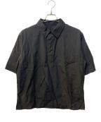 MARGARET HOWELLマーガレットハウエル）の古着「DRY COTTON LINEN POPLIN シャツ」｜ブラック