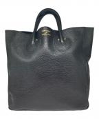 YOUNG & OLSEN The DRYGOODS STOREヤングアンドオルセン ザ ドライグッズストア）の古着「シボ革ハンドバッグ」｜ブラック