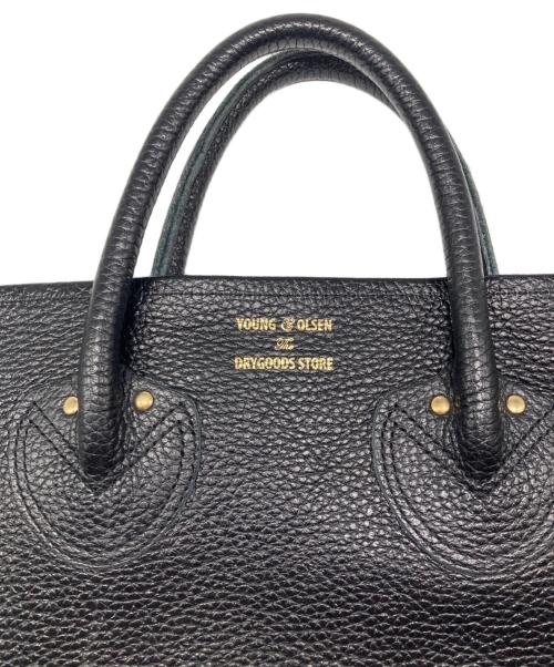 YOUNG & OLSEN The DRYGOODS STORE（ヤングアンドオルセン ザ ドライグッズストア）YOUNG & OLSEN The DRYGOODS STORE (ヤングアンドオルセン ザ ドライグッズストア) シボ革ハンドバッグ ブラックの古着・服飾アイテム
