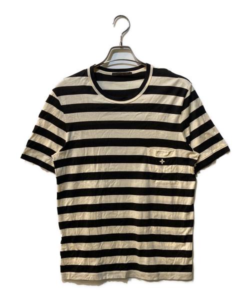 LOUIS VUITTON（ルイ ヴィトン）LOUIS VUITTON (ルイ ヴィトン) ボーダーTシャツ ホワイト×ブラック サイズ:Lの古着・服飾アイテム