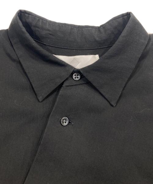 ETHOSENS（エトセンス）ETHOSENS (エトセンス) テンセルアシンメトリーシャツ ブラック サイズ:Freeの古着・服飾アイテム