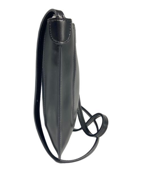 YAHKI（ヤーキ）YAHKI (ヤーキ) スプリットレザー ラウンドミニショルダーバッグ ブラックの古着・服飾アイテム