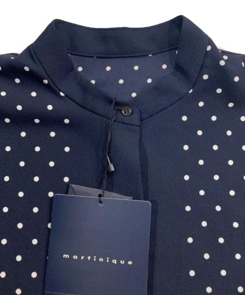 martinique（マルティニーク）martinique (マルティニーク) タックギャザーワンピース ネイビー サイズ:Free 未使用品の古着・服飾アイテム