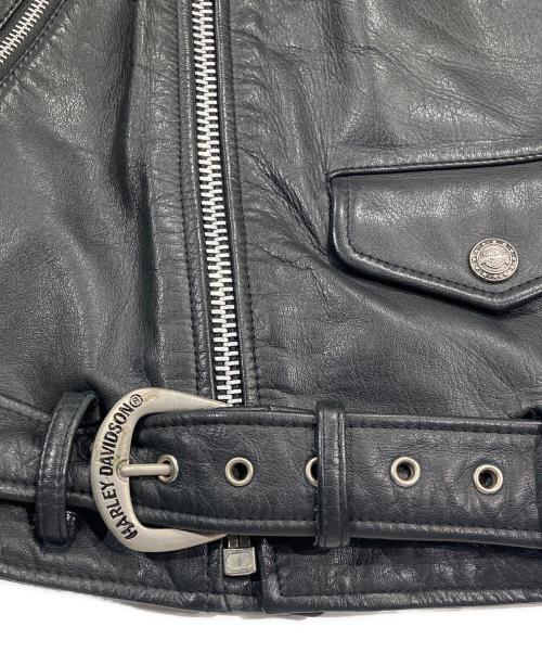 HARLEY-DAVIDSON（ハーレーダビッドソン）HARLEY-DAVIDSON (ハーレーダビッドソン) ダブルライダースジャケット ブラック サイズ:38の古着・服飾アイテム