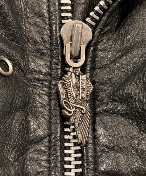 HARLEY-DAVIDSON（ハーレーダビッドソン）HARLEY-DAVIDSON (ハーレーダビッドソン) ダブルライダースジャケット ブラック サイズ:38の古着・服飾アイテム