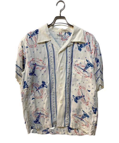Sun Surf（サンサーフ）Sun Surf (サンサーフ) 灯台柄アロハシャツ ホワイト サイズ:XLの古着・服飾アイテム