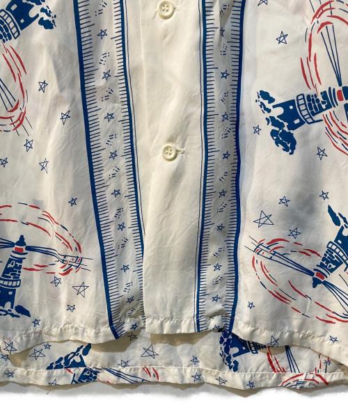 Sun Surf（サンサーフ）Sun Surf (サンサーフ) 灯台柄アロハシャツ ホワイト サイズ:XLの古着・服飾アイテム