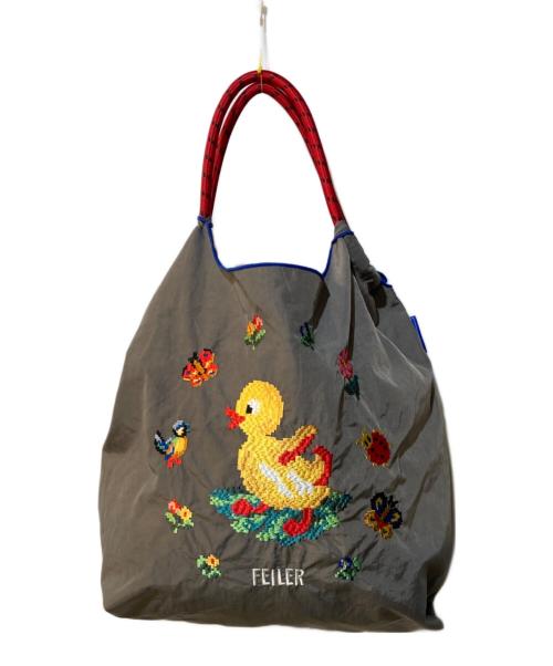 FEILER（フェイラー）FEILER (フェイラー) BALL & CHAIN (ボールアンドチェーン) ハイジ コラボエコバッグ グレーの古着・服飾アイテム