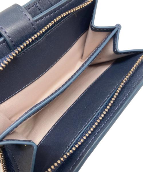 Kate Spade（ケイトスペード）Kate Spade (ケイトスペード) スペード フラワー コーテッド キャンバス コンパクト ウォレット ホワイトの古着・服飾アイテム