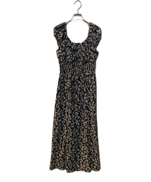 FRAY ID（フレイ アイディー）FRAY ID (フレイ アイディー) フラワープリントオフショルワンピース ブラック サイズ:Sの古着・服飾アイテム