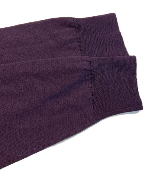 JOHN SMEDLEY（ジョンスメドレー）JOHN SMEDLEY (ジョンスメドレー) メリノ ウール クルーネック ニット パープル サイズ:Mの古着・服飾アイテム