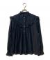 SLOBE IENA（スローブ イエナ）の古着「フリルピンタックブラウス」｜ネイビー