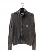 90909090）の古着「Heisei Logo Washed Drivers Knit」｜グレー
