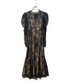 Apuweiser-richeアプワイザーリッシェ）の古着「マーメイドレースワンピース」｜ブラック