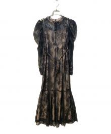 Apuweiser-riche（アプワイザーリッシェ）の古着「マーメイドレースワンピース」｜ブラック