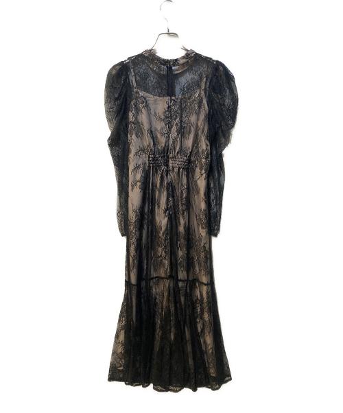 Apuweiser-riche（アプワイザーリッシェ）Apuweiser-riche (アプワイザーリッシェ) マーメイドレースワンピース ブラック サイズ:1の古着・服飾アイテム