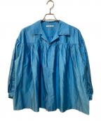 CURRENTAGEカレンテージ）の古着「SILK PLAINシャツ」｜ブルー