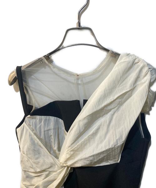 Knuth Marf（クヌースマーフ）Knuth Marf (クヌースマーフ) ドッキングワンピース ホワイト×ブラック サイズ:Sの古着・服飾アイテム