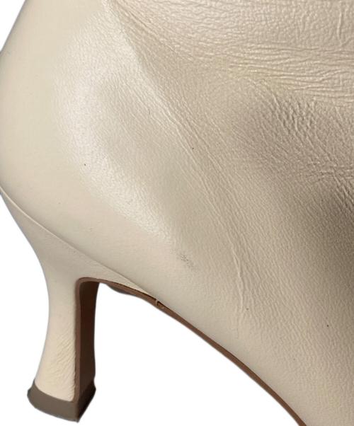 CLANE（クラネ）CLANE (クラネ) ROUND TOE SHORT BOOTS ホワイト サイズ:37の古着・服飾アイテム