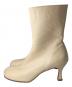 CLANE (クラネ) ROUND TOE SHORT BOOTS ホワイト サイズ:37：5000円