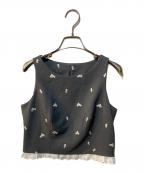 Bibiy.ビビィ）の古着「B.MARIGOLD TOP」｜グレー