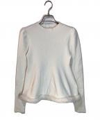 CELFORDセルフォード）の古着「ファーヘムペプラムニットプルオーバー」｜ホワイト