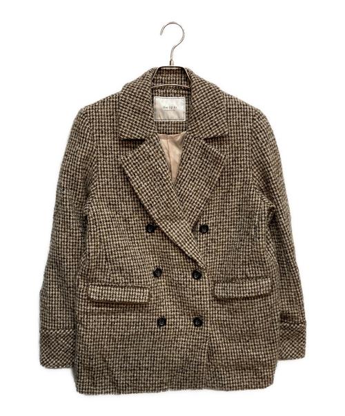 HER LIP TO（ハーリップトゥ）HER LIP TO (ハーリップトゥ) Check Tweed Jacket ベージュ サイズ:Mの古着・服飾アイテム