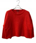 23区ニジュウサンク）の古着「ベビーアルパカ クロップド ニット」｜レッド