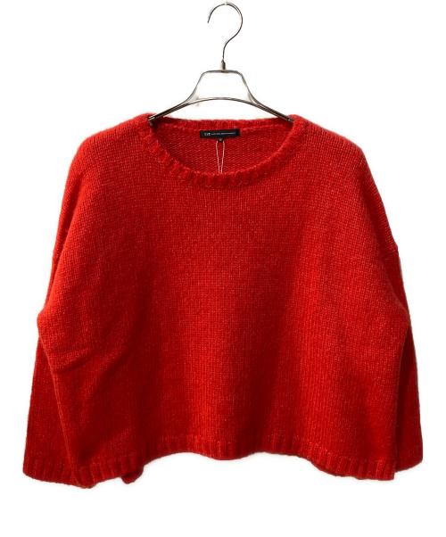 23区（ニジュウサンク）23区 (ニジュウサンク) ベビーアルパカ クロップド ニット レッド サイズ:38 未使用品の古着・服飾アイテム