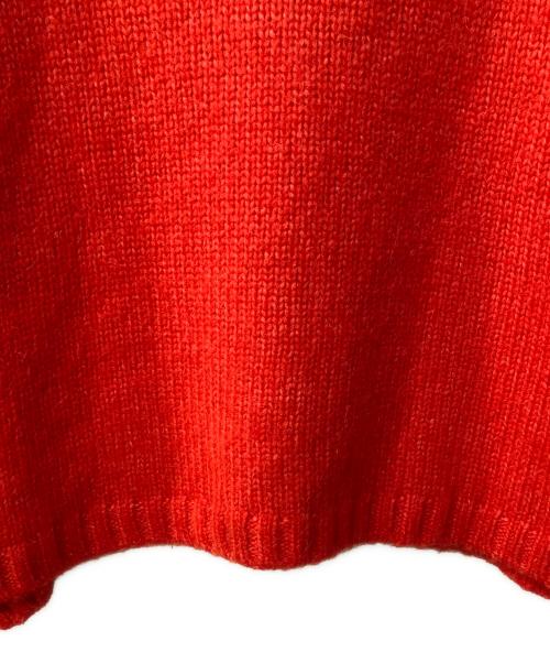 23区（ニジュウサンク）23区 (ニジュウサンク) ベビーアルパカ クロップド ニット レッド サイズ:38 未使用品の古着・服飾アイテム