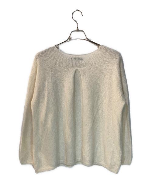 23区（ニジュウサンク）23区 (ニジュウサンク) ブラッシュドアルパカ ニット ホワイト サイズ:38の古着・服飾アイテム