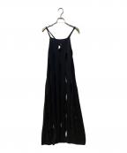 LE CIEL BLEUルシェルブルー）の古着「アイレットニットキャミドレス」｜ブラック