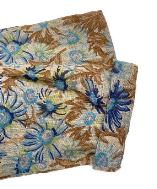 45rpm（45アールピーエム）45rpm (45アールピーエム) 二重折りガーゼ 花柄ワンピース ベージュの古着・服飾アイテム