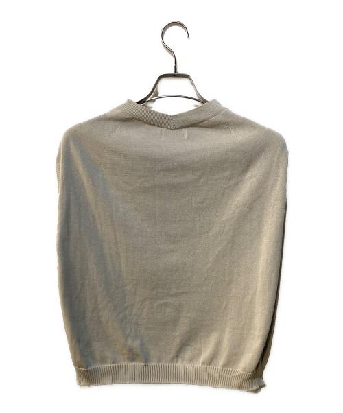 HUMAN WOMAN（ヒューマンウーマン）HUMAN WOMAN (ヒューマンウーマン) ハイゲージクルーネックニットベスト グリーン サイズ:Mの古着・服飾アイテム