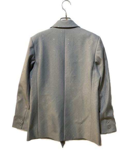 eimy istoire（エイミーイストワール）eimy istoire (エイミーイストワール) ビジュートリムテーラードジャケット グレー サイズ:M 未使用品の古着・服飾アイテム