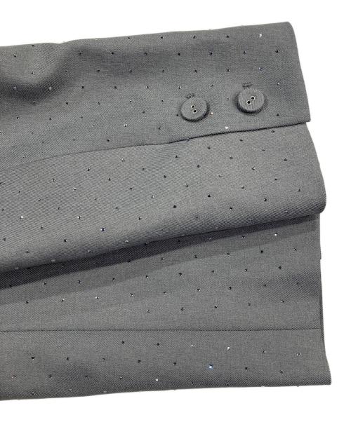 eimy istoire（エイミーイストワール）eimy istoire (エイミーイストワール) ビジュートリムテーラードジャケット グレー サイズ:M 未使用品の古着・服飾アイテム