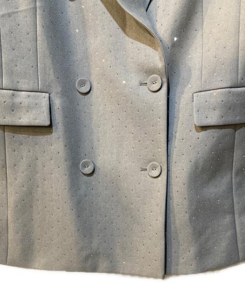 eimy istoire（エイミーイストワール）eimy istoire (エイミーイストワール) ビジュートリムテーラードジャケット グレー サイズ:M 未使用品の古着・服飾アイテム