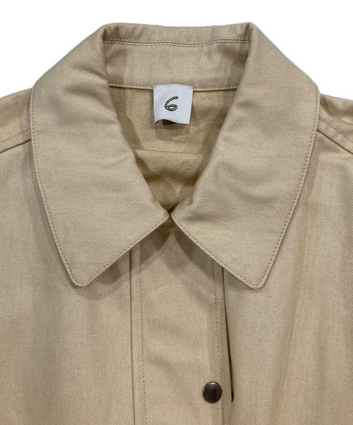 6(ROKU) BEAUTY&YOUTH（ロク ビューティーアンドユース）6(ROKU) BEAUTY&YOUTH (ロク ビューティーアンドユース) コットン ビッグ ブルゾン ベージュ サイズ:36の古着・服飾アイテム