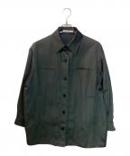 ETRE TOKYOエトレトウキョウ）の古着「サテンシャツブルゾン」｜ブラック