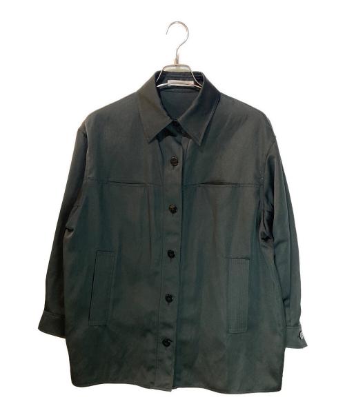 ETRE TOKYO（エトレトウキョウ）ETRE TOKYO (エトレトウキョウ) サテンシャツブルゾン ブラック サイズ:Freeの古着・服飾アイテム