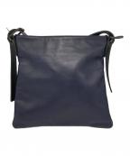 BOTTEGA VENETAボッテガベネタ）の古着「イントレチャートレザーショルダーバッグ」｜ネイビー