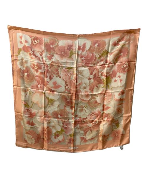 Salvatore Ferragamo（サルヴァトーレ フェラガモ）Salvatore Ferragamo (サルヴァトーレ フェラガモ) シルクスカーフ ピンクの古着・服飾アイテム