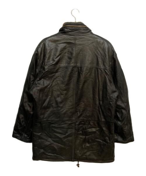 Yves Saint Laurent pour homme（イヴサンローラン プールオム）Yves Saint Laurent pour homme (イヴサンローラン プールオム) ラムレザーコート ブラック サイズ:52の古着・服飾アイテム