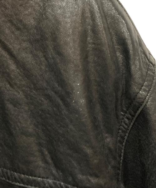 Yves Saint Laurent pour homme（イヴサンローラン プールオム）Yves Saint Laurent pour homme (イヴサンローラン プールオム) ラムレザーコート ブラック サイズ:52の古着・服飾アイテム