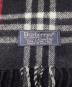 Burberry's (バーバリーズ) カシミヤ100％チェックマフラー ブラック：6000円