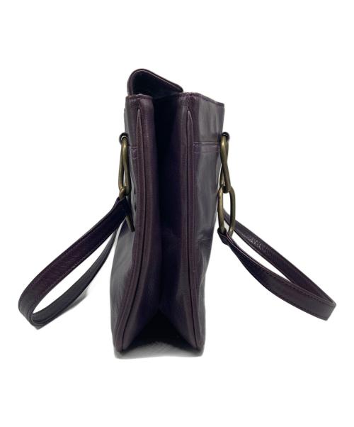 DRIES VAN NOTEN（ドリスヴァンノッテン）DRIES VAN NOTEN (ドリスヴァンノッテン) オールドレザーハンドバッグ パープルの古着・服飾アイテム